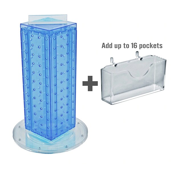 Four-Sided16 Pocket Revolving Pegboard GiftCard Kit for Countertop